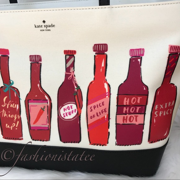 NEW KATE SPADE HOT SAUCE REMMI TOTE SHOULDER BAG - Picture 3 of 8
